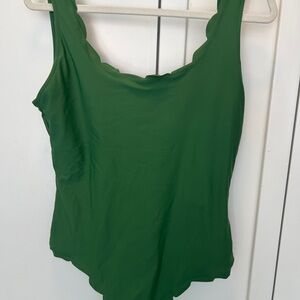 Green Scalloped Women's swimsuit